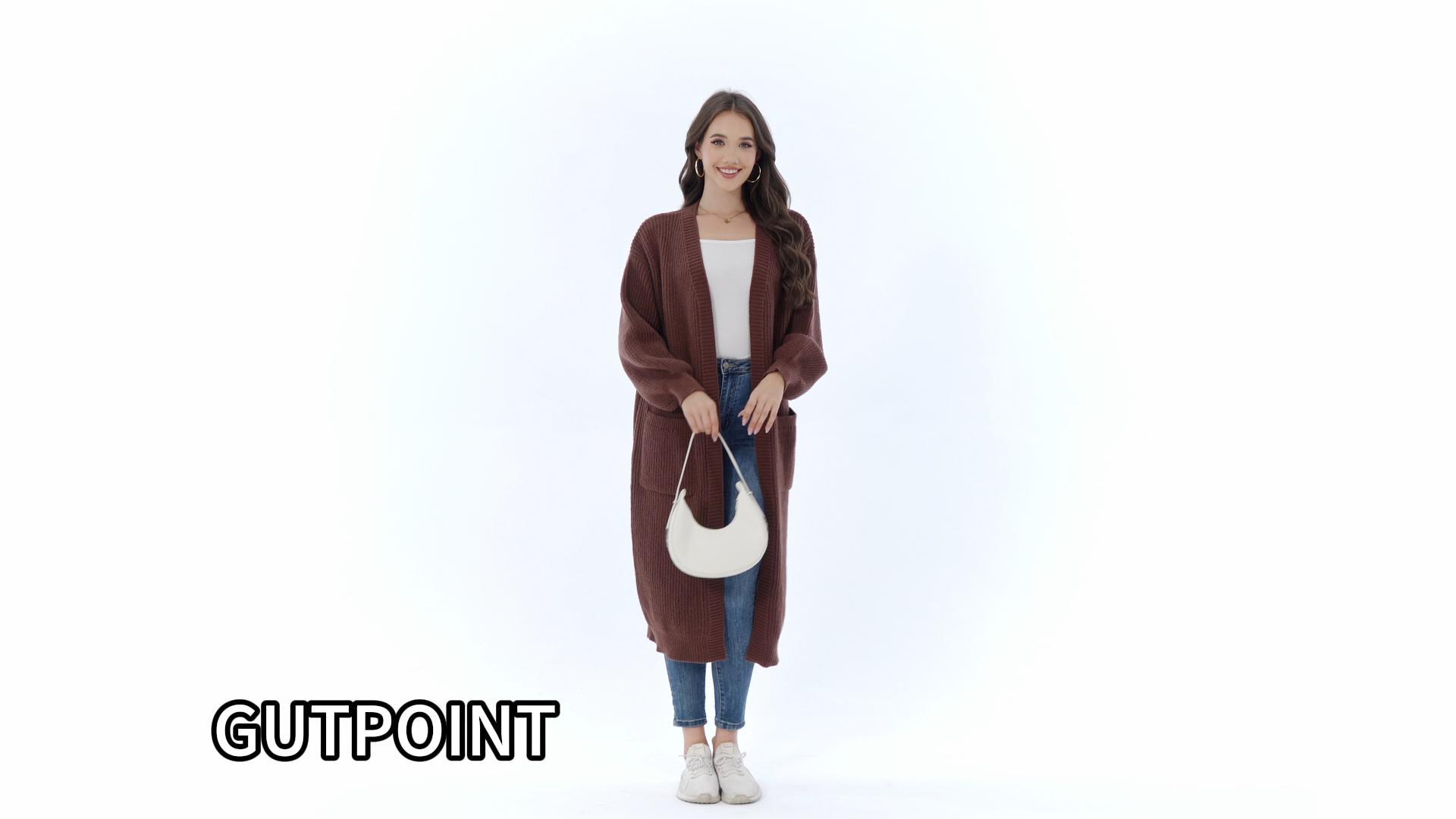 GUTPOINT Womens Long Cardigan Sweaters Open Front Oversized Duster